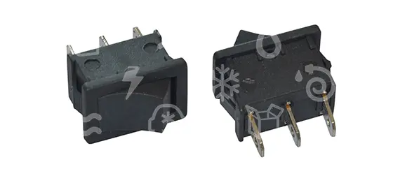 vypínač kolébkový jednoduchý - 12,5 x 20 mm, 16 A, černý